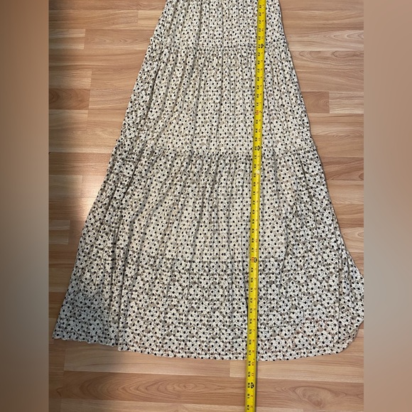 Anthropologie Meadow Rue Marigny cream with black polka dot maxi dress - Picture 15 of 15